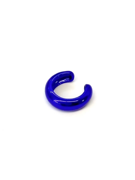 Серебряная серьга-кафф "Bubble" electric blue
