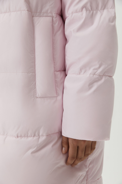 Пальто макси утепленное Charmstore, цвет: розовый, 506-16889-221 купить онлайн