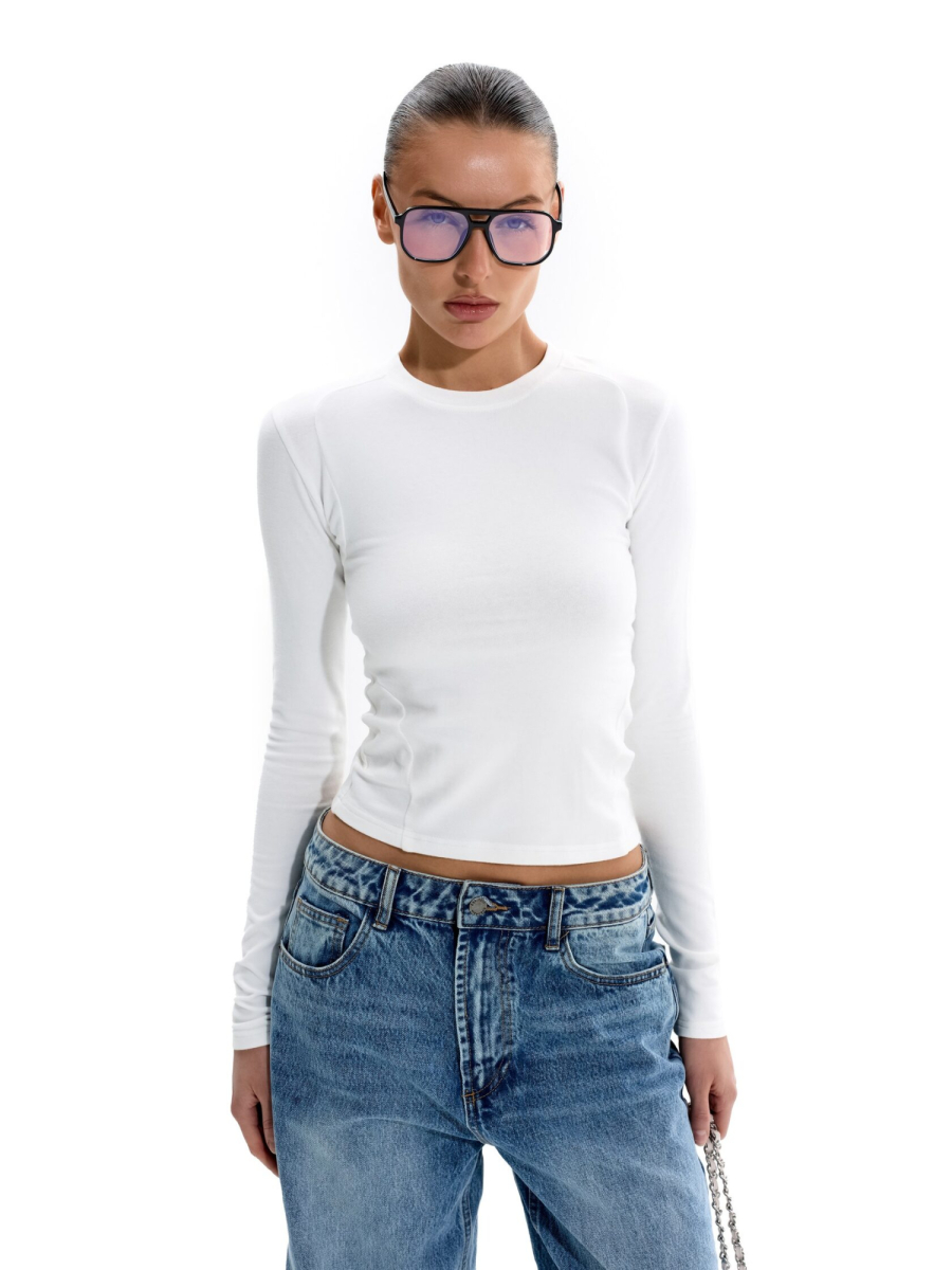 Лонгслив облегающего силуэта