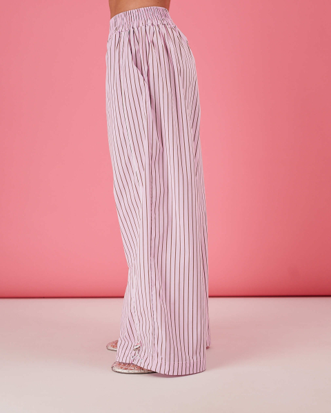 Штаны "пижамные" в шоколадную в полоску TABOO, цвет: розовый, DgP19 купить онлайн