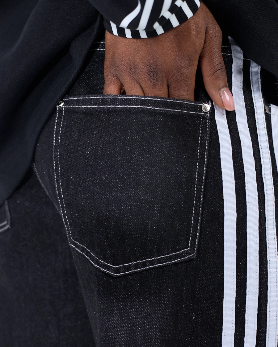 Джинсы с лампасами ASIA ST 71, цвет: Черный,  купить онлайн