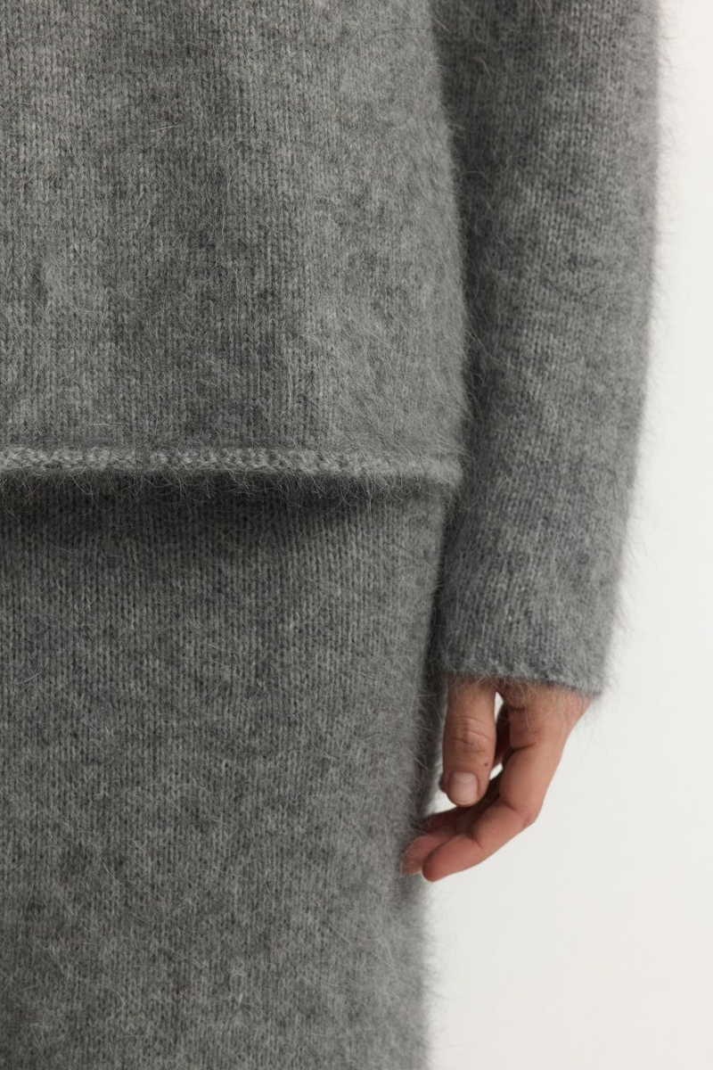 Пуловер из смесовой ангорской шерсти TOPTOP, цвет: серый, TTS.050.18231.800 купить онлайн