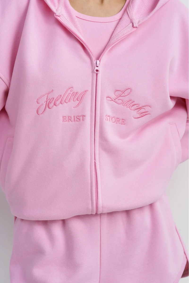 Худи на молнии Erist store, цвет: розовый, НФ-00003491 купить онлайн