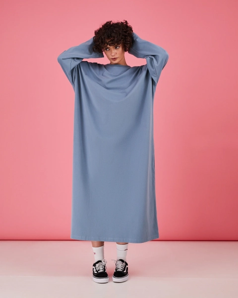 Платье-лонгслив TABOO, цвет: голубой, DrLong-Ws купить онлайн