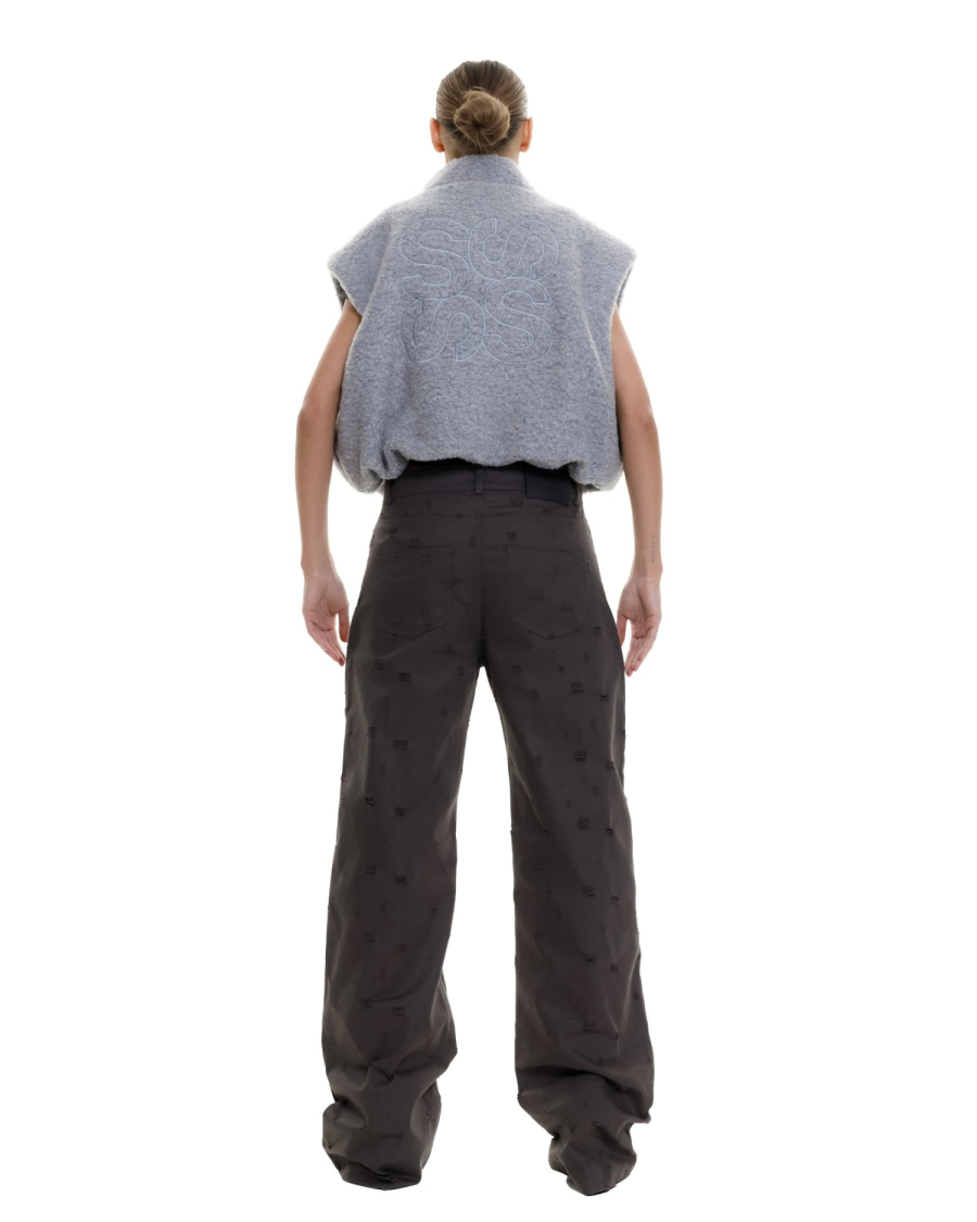 Жилет из фактурной ткани Suborbia, цвет: голубой, 04933 купить онлайн