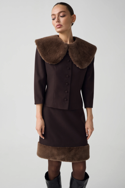 Жакет со съемным воротником