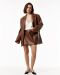 Пиджак LEATHER BATYA BROWN YONS, цвет: коричневый,  купить онлайн