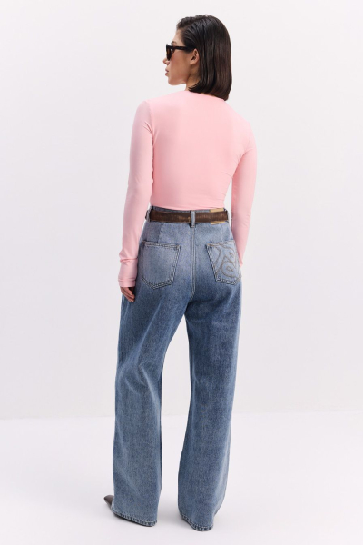 Джинсы с застежками на талии TOPTOP, цвет: голубой, TT.036.16087.600 купить онлайн