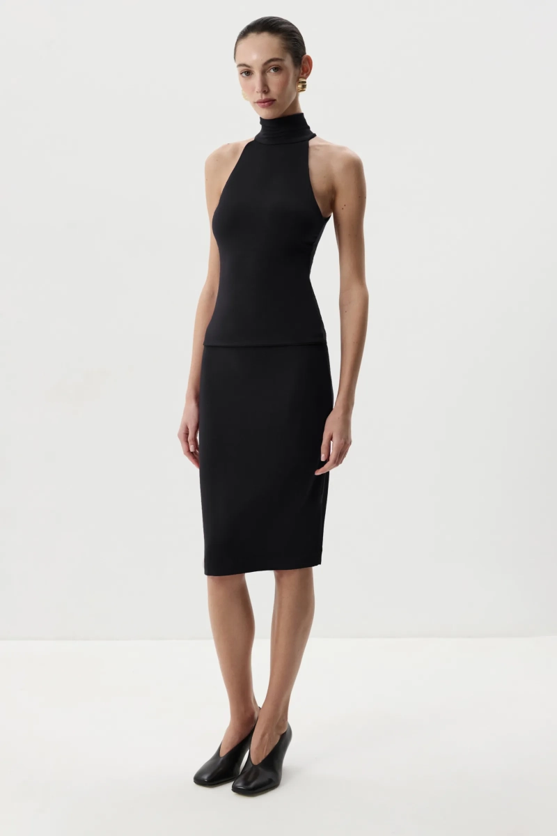 Юбка прямая из вискозы Charmstore, цвет: Черный, 216-50765-880 купить онлайн