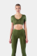 Кроп-топ Basic Crop Sleeve qb A QUICK BUCK, цвет: Khaki,  купить онлайн