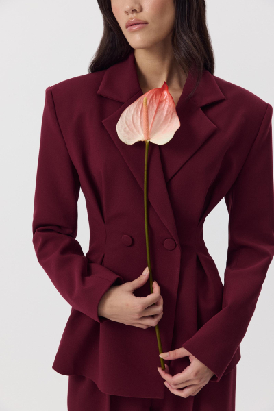 Жакет с защипами Charmstore, цвет: винный, 109-396103-451 купить онлайн