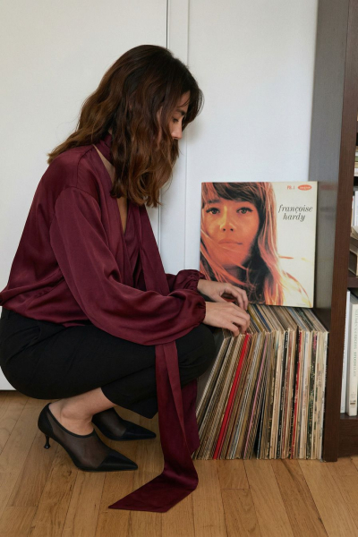 Блуза с декоративным шарфом TOPTOP, цвет: Бордовый, TT.020.18396.330 купить онлайн