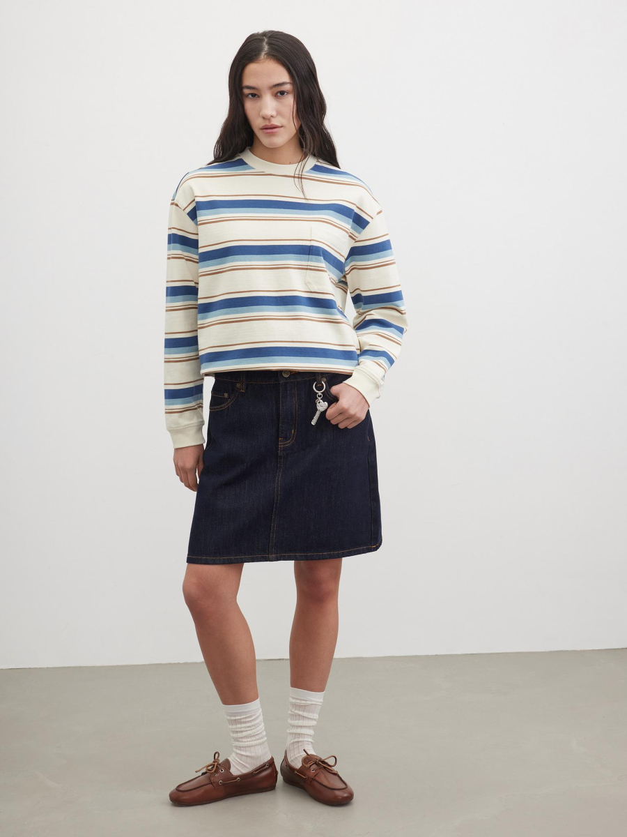 Лонгслив в полоску Chaika, цвет: молочный, SS26LS06-101 купить онлайн