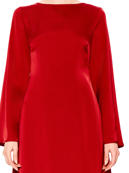 Платье приталенное макси SODAMODA, цвет: красный, 11999 купить онлайн