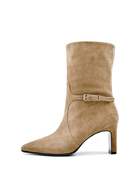 Ботильоны демисезонные из натуральной замши