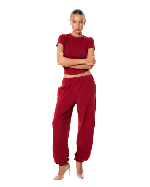 Футболка облегающая Suborbia, цвет: бургунди, 05504 купить онлайн