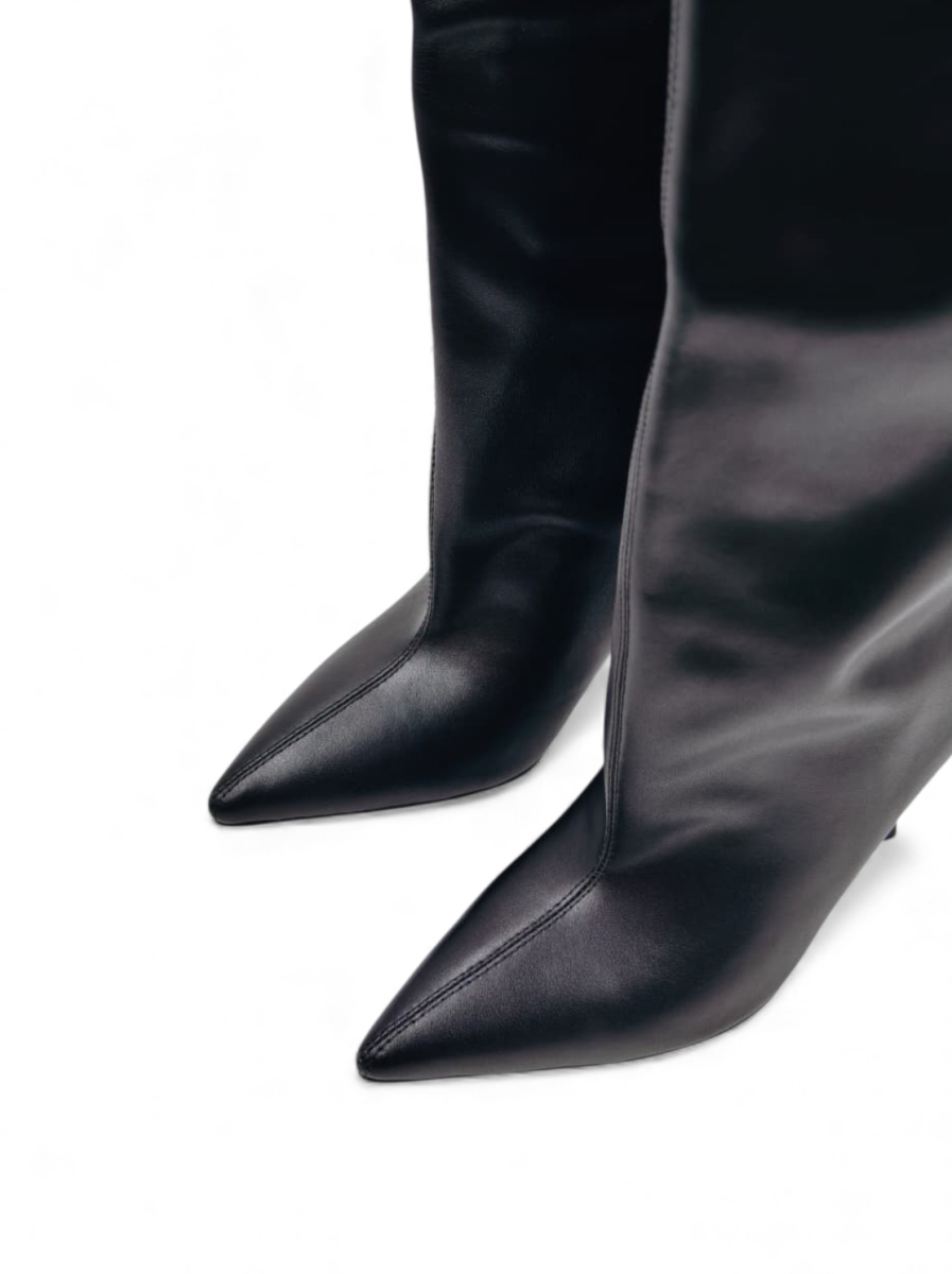 Сапоги демисезонные из натуральной кожи GRANDERA, цвет: Черный vh6858-j1727-1tp/8p3 (896) купить онлайн