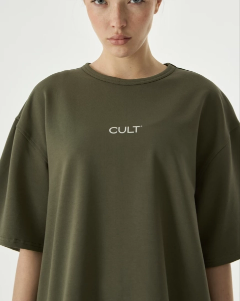 Футболка Base CULT, цвет: хаки,  купить онлайн