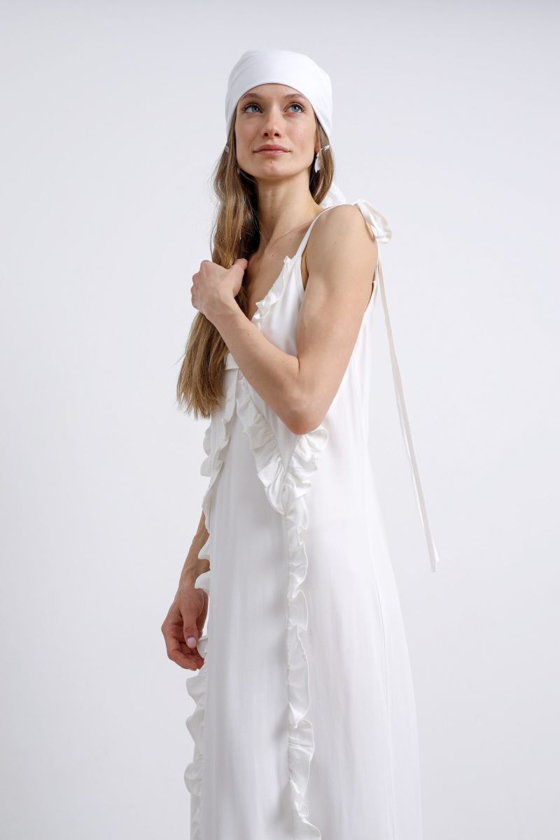 Сарафан с воланами white issju, цвет: белый,  купить онлайн