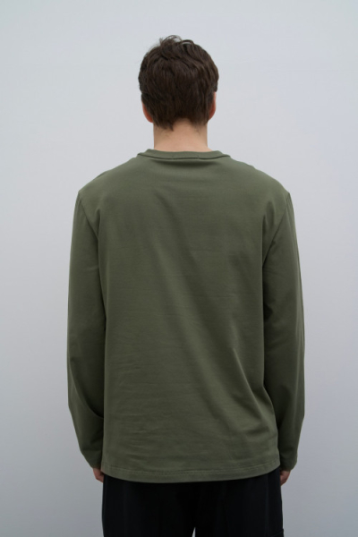 Лонгслив Cotton Basic BUCHNER, цвет: хаки, TS0123006KH купить онлайн
