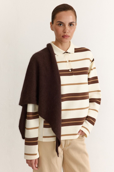 Косынка из смесовой ангорской шерсти TOPTOP, цвет: коричневый TTS.604.18514.700 купить онлайн