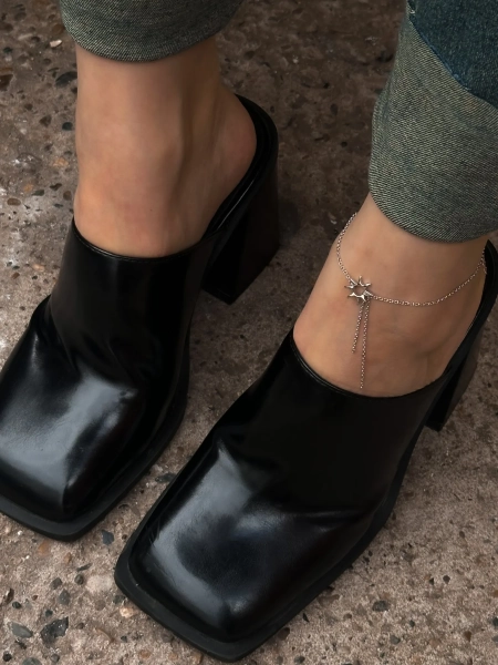 Серебряный браслет на цепочке на ногу «Солнце» SBLESKOM, цвет: серебро, 12132 купить онлайн