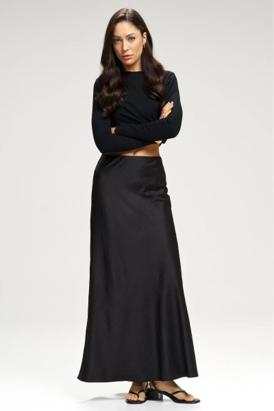 Юбка-годе атласная Black Erist store, цвет: Черный, НФ-00003081 купить онлайн