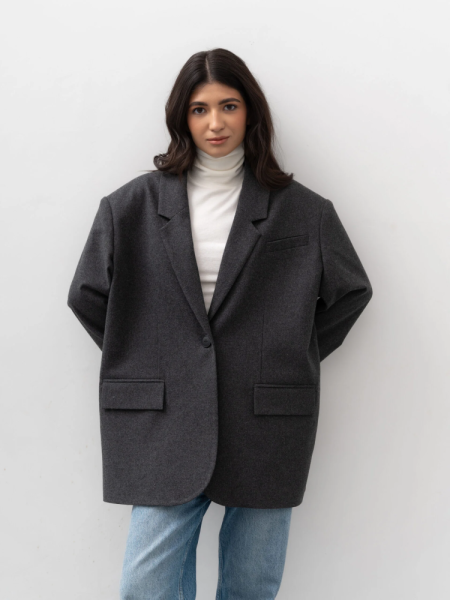 Пиджак oversize из шерсти