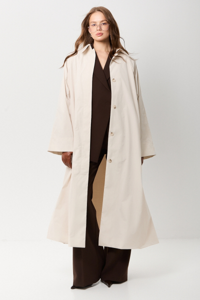 Тренч облегченный из технологичной ткани Ricoco, цвет: слоновая кость, 7067/1 купить онлайн