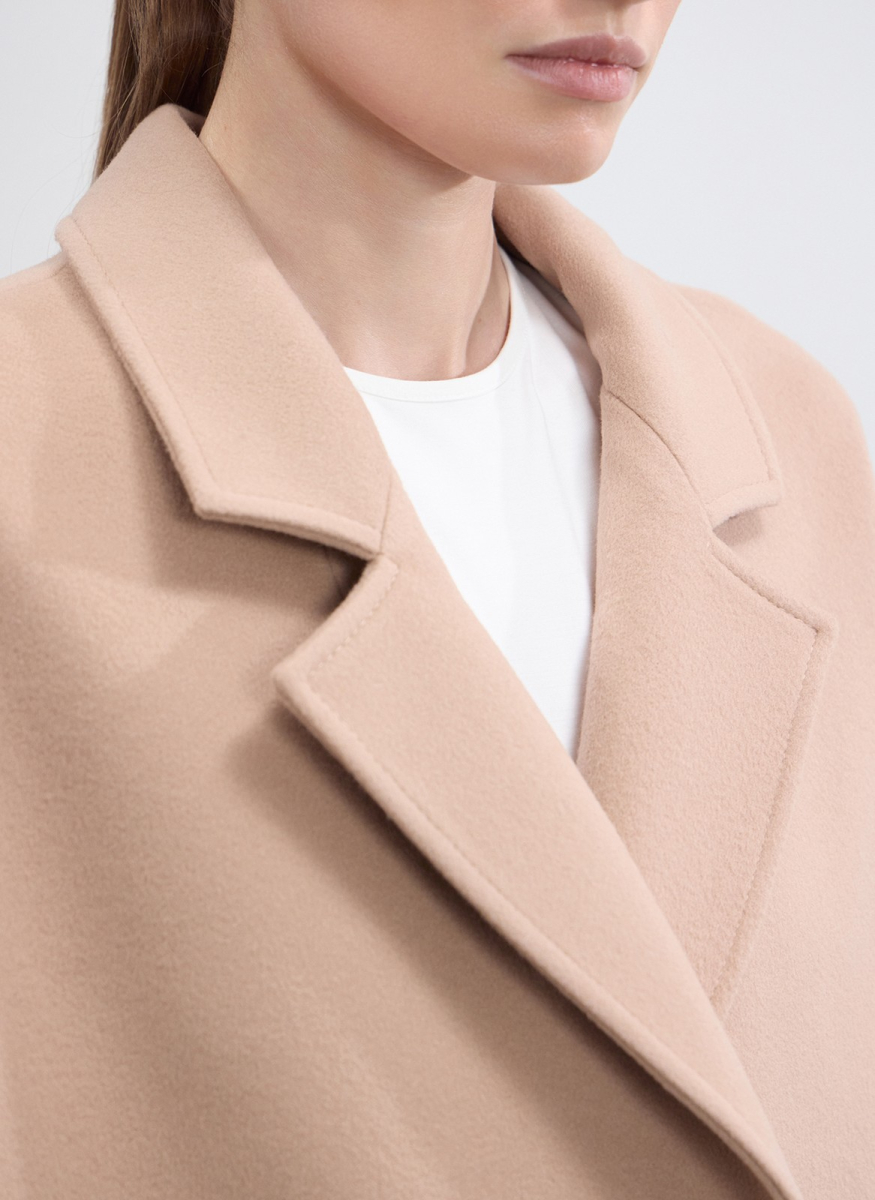 Пальто двубортное из шерсти и кашемира ALL WE NEED, цвет: бежевый, 2602W5112-02 купить онлайн