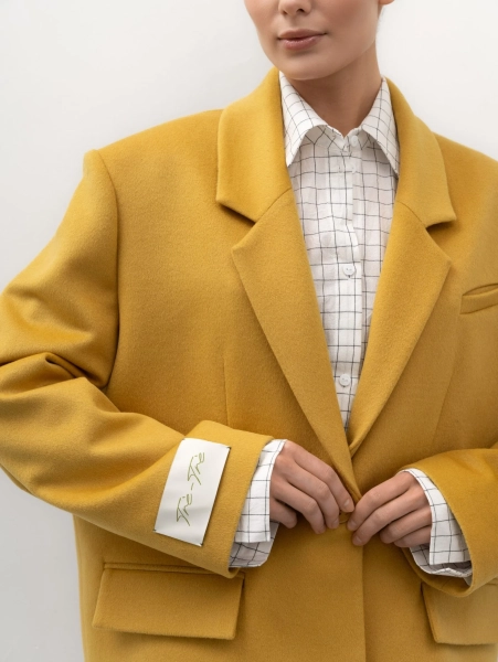 Пальто-пиджак Цыпочка TRES, цвет: Желтый, НФ-00002722 купить онлайн