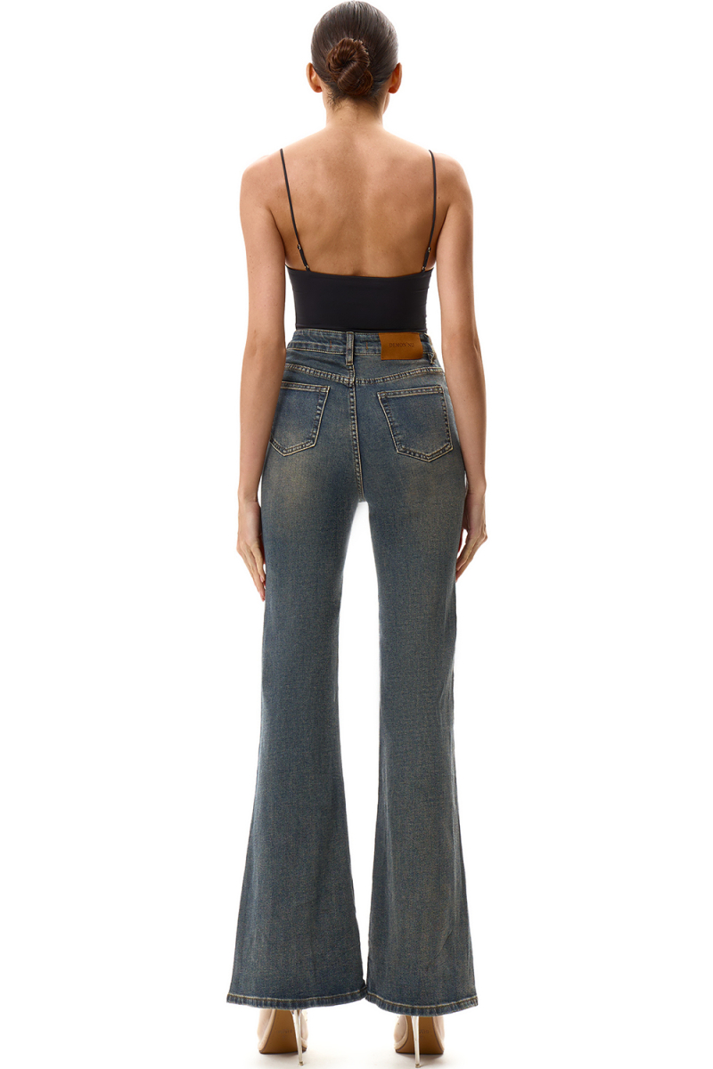 Джинсы-клёш SODAMODA, цвет: синий, 15963 купить онлайн