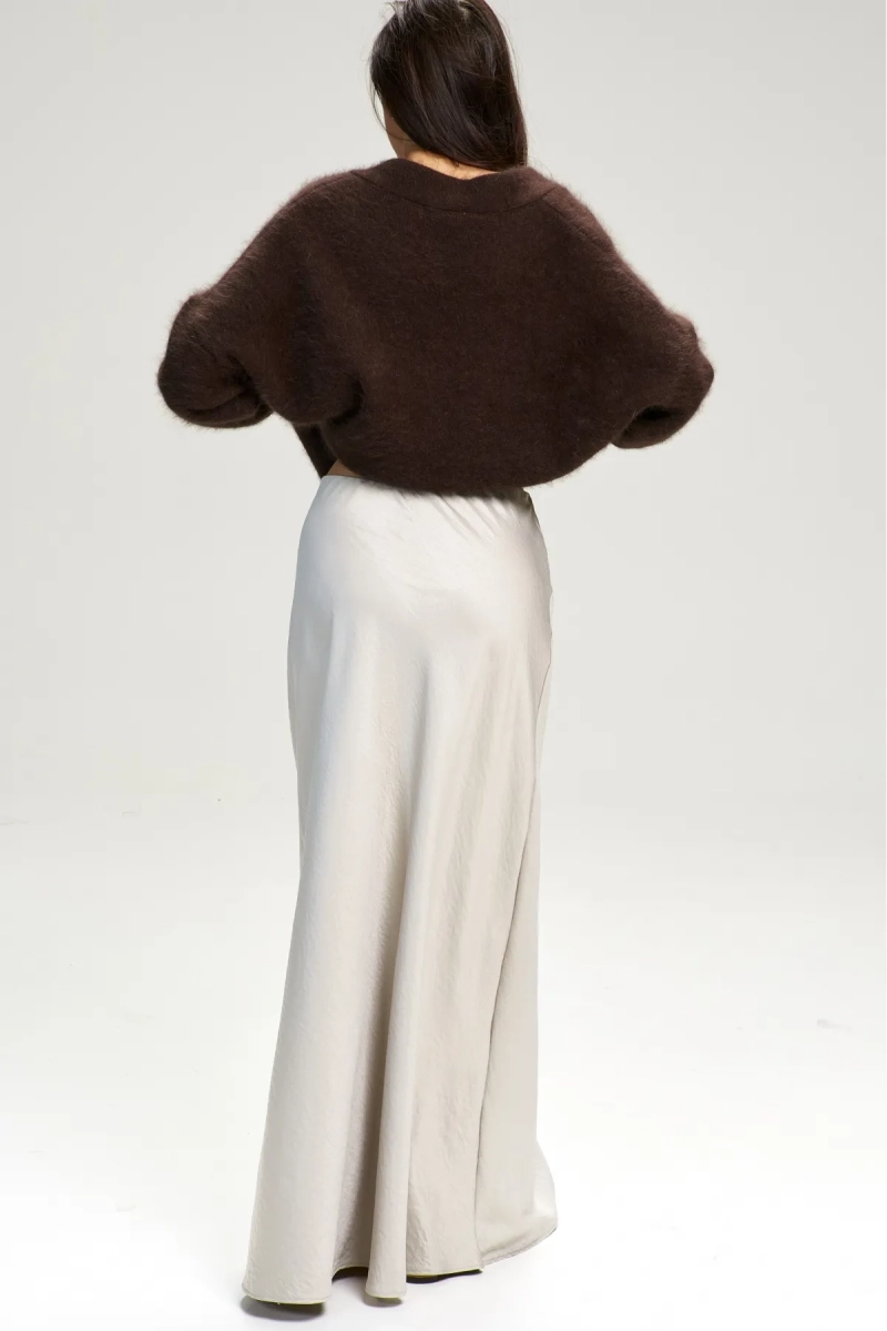 Юбка-годе атласная Ivory Erist store, цвет: бежевый, НФ-00003141 купить онлайн