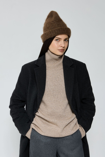 Шапка из альпаки AROUND, цвет: коричневый 1112_17A02 купить онлайн