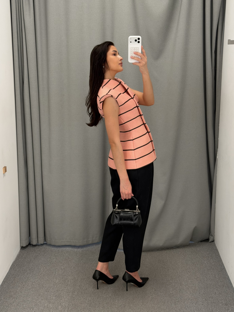 Жилет "Стефани" Label .B, цвет: розовая полоска,  купить онлайн