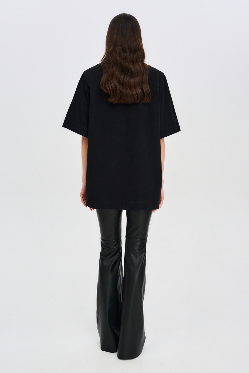 Футболка FRAME с V вырезом F/W 24/25 Label .B, цвет: black, Tp.04.4.5503BLC со скидкой купить онлайн