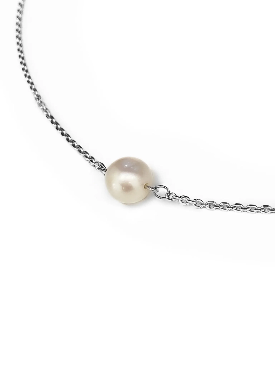 Серебряное колье-чокер "Base pearl" SBLESKOM, цвет: серебро,  купить онлайн