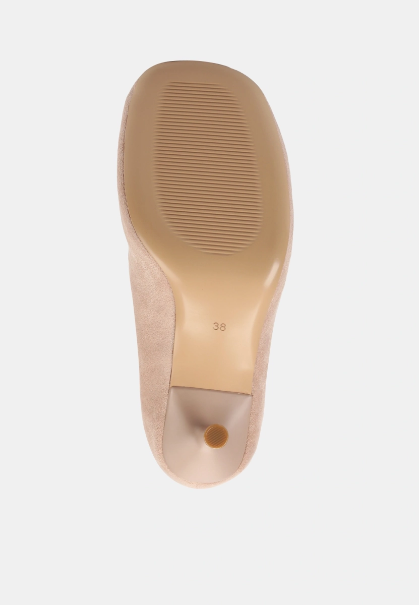 Сапоги замшевые с прямоугольным мысом SBALO, цвет: бежевый SN91-2 купить онлайн