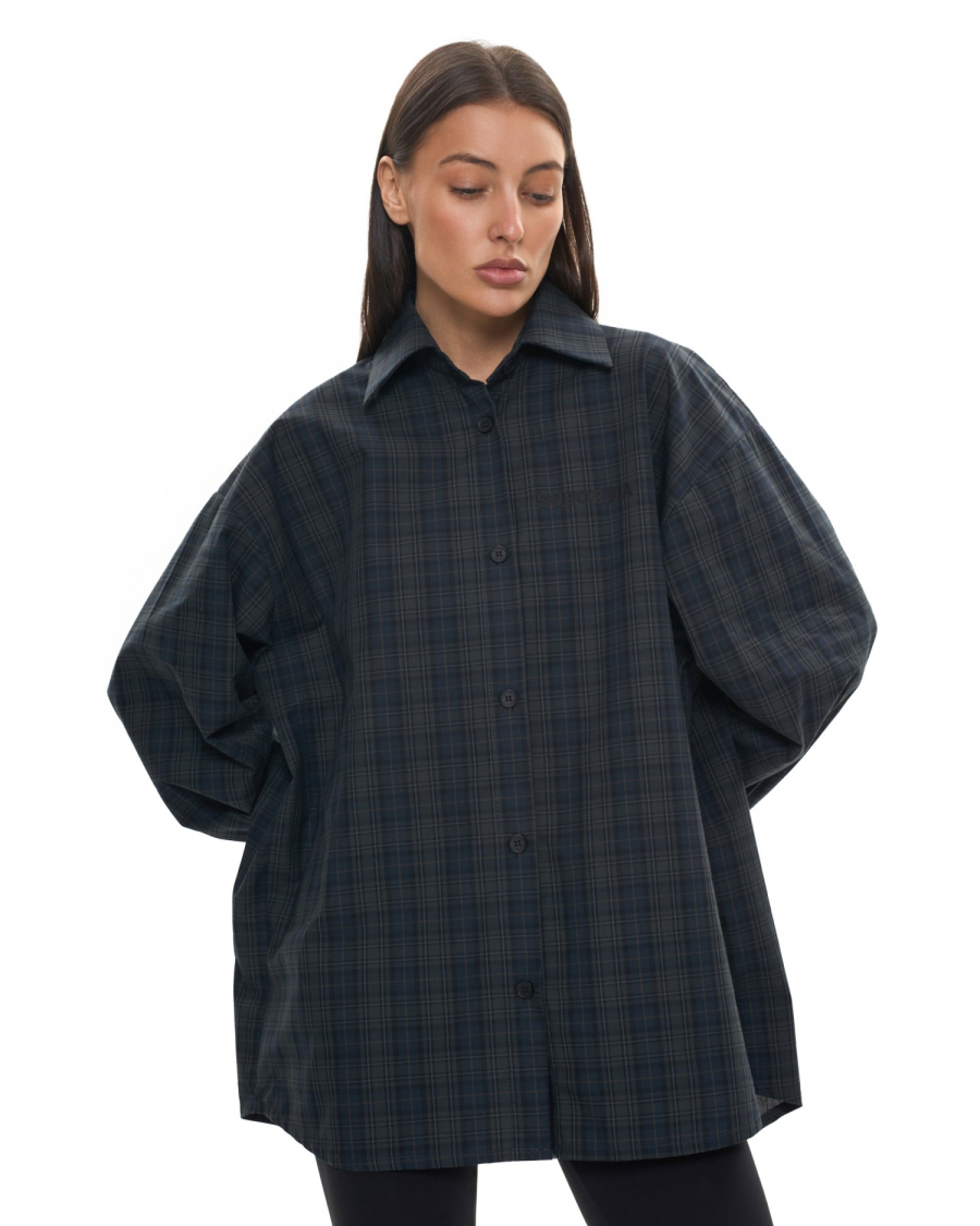 Рубашка в клетку Suborbia, цвет: зеленый, 006230 купить онлайн