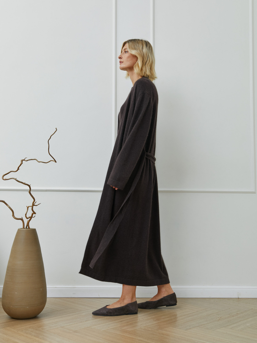 Кардиган длинный Pola Marou, цвет: коричневый, Mar4_2612 купить онлайн