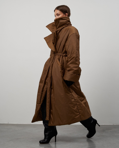 Пуховик PUFFER COAT TOFFEE YONS, цвет: коричневый, YO-703 купить онлайн