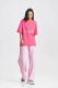 Футболка с контрастным воротом Bright Pink Erist store, цвет: розовый НФ-00002131 |новая коллекция купить онлайн