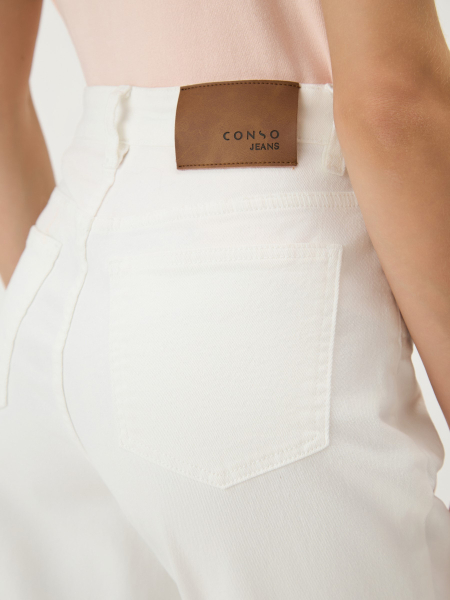 Укороченные джинсы Conso, цвет: белый, PG 260407 - белый купить онлайн