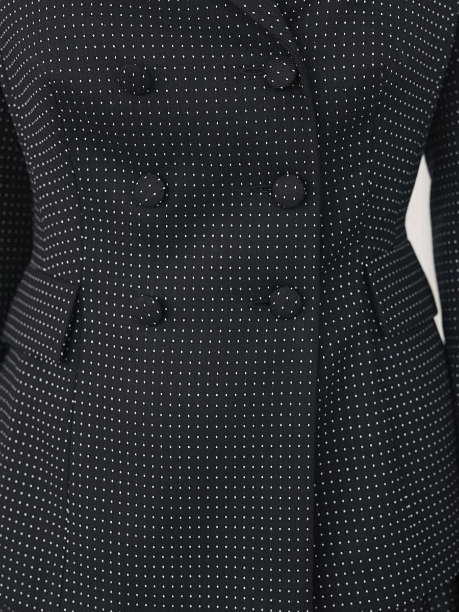 Жакет двубортный приталенный I.B.W., цвет: черный горох, JA029 купить онлайн