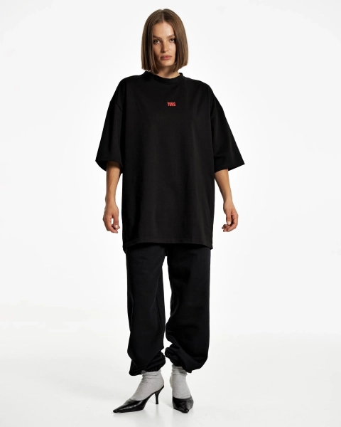 Футболка KOMFORTNYI REZHIM BASIC BLACK YONS, цвет: Чёрный,  купить онлайн