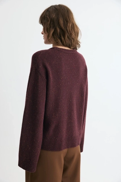 Джемпер из шерсти с широкими рукавами Daisyknit, цвет: Бордовый,  купить онлайн