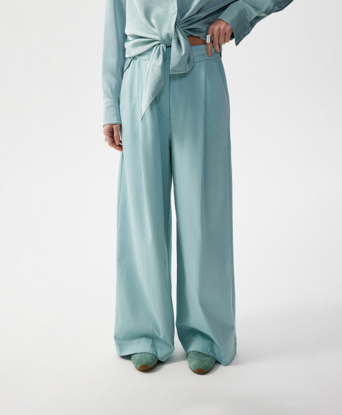 Брюки с поясом на резинке GLVR, цвет: зеленый, 126G26GAC5608 купить онлайн