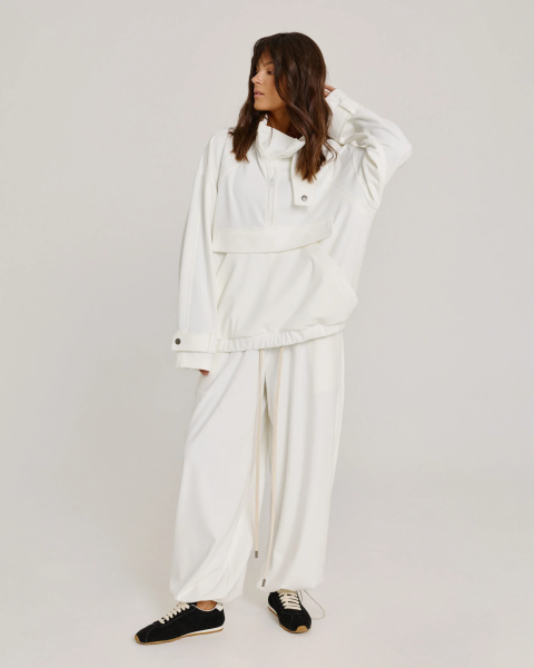 Брюки из фланели MILK Anmuse, цвет: молочный, TR25W206 купить онлайн