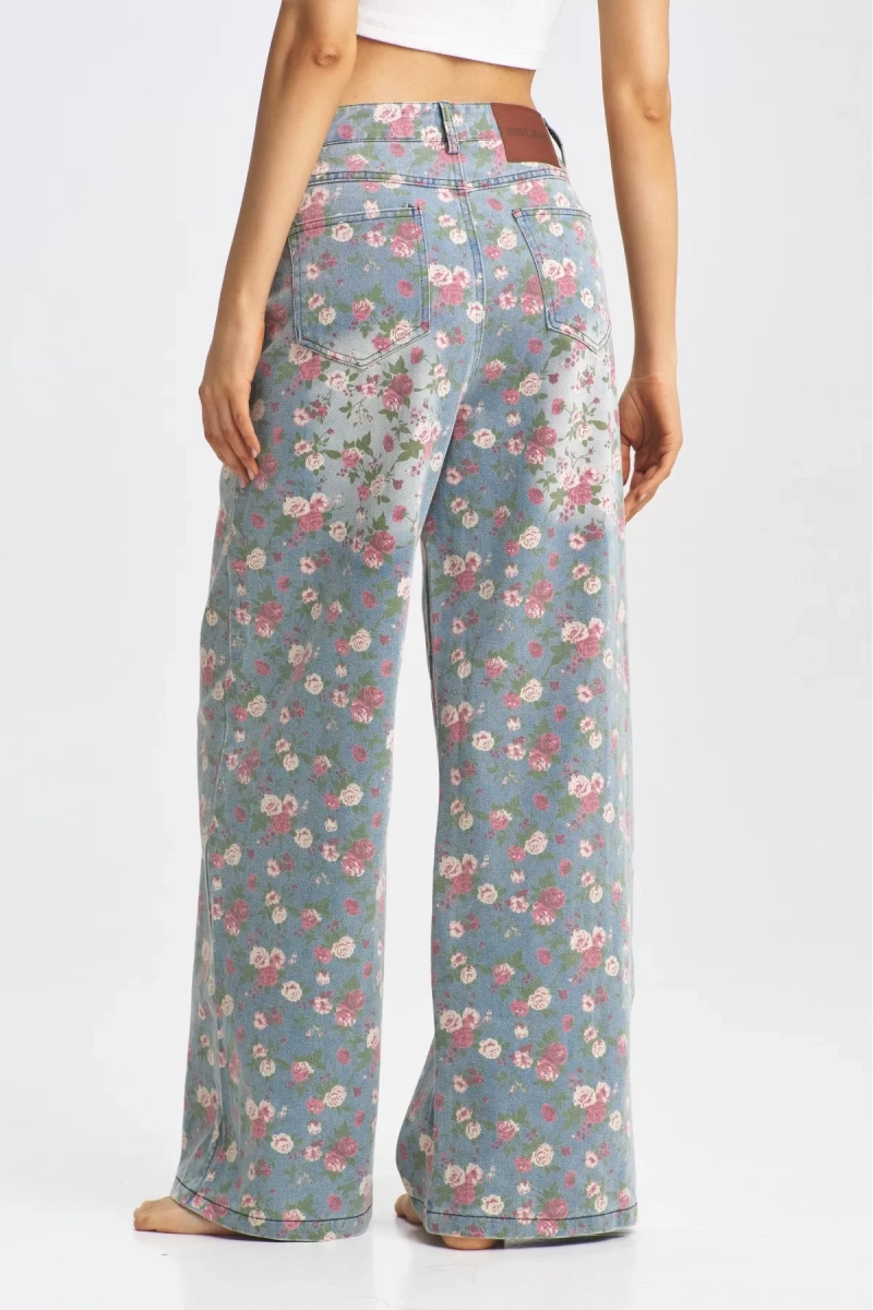 Джинсы Floral Blue