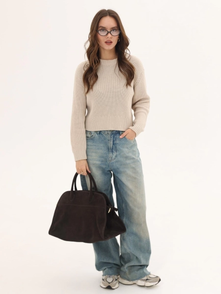 Сумка BARBARA brand salad, цвет: gold suede brown  купить онлайн